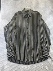 Scott Barber Men’s Button Down Large Black Stripe Long Sleeve Shirt - Picture 1 of 10