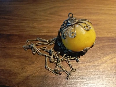 Bernstein (?) Kugel Kette Butterscotch Eigelb Bakelit - Bild 1 von 4