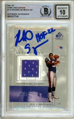 2001 Upper Deck SP Game Used Edition #119 Richard Seymour RC BGS Autograph 10 - Image 1 of 4