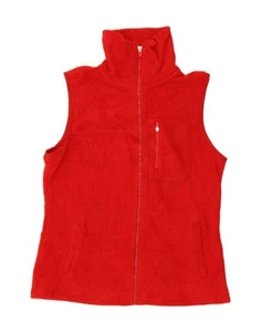 CHAPS Womens Fleece Gilet UK 14 Medium Red Polyester DC38 - Picture 1 of 3