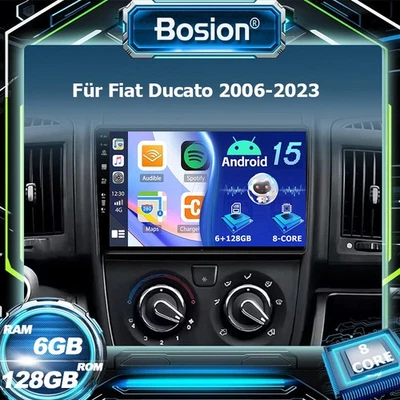 Für Fiat Ducato 2006-2023 Android 15 CarPlay Autoradio Navigation GPS★6GB+128GB★ - Bild 1 von 4