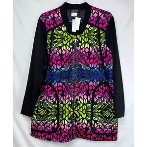 Neu mit Etikett City Girl Damen XL bunt Nancy Bolen Reißverschluss vorne Steppjacke - Bild 1 von 10