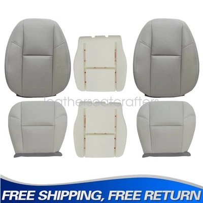 New For 2009-2014 Chevy Avalanche Both Side Perf Seat Cover Gray / Foam Cushion Foto 1 de 4