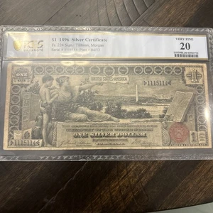 US 1896 $1 Education Silver Certificate FR 224 PCGS VF 20  - Picture 1 of 6