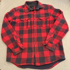 Hurley Mens Jacket Medium Buffalo Plaid Redwing Woven Insulated Grunge Cabincore - Picture 1 of 15
