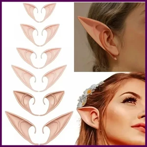 Cosplay Fata Elfo Orecchio Artificiale Morbido Silicone Vampiro Elfo Orecchie Natale - Foto 1 di 33