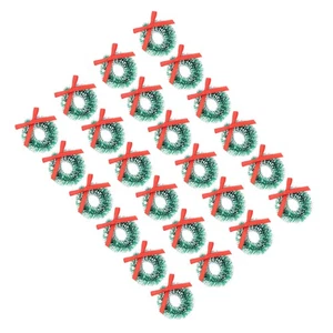  48 Pcs Mini Christmas Decorations Festive Hanging Wreath Ornaments - Picture 1 of 12