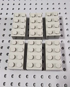 LEGO Basic bloque de construcción piedra base 2x4 antiguo gris claro 6 piezas 3001 R1 - Imagen 1 de 1