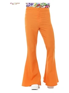 Mens Flared Trousers Fancy Dress 60s 70s Retro Disco Party Hippie Adults - Picture 1 of 1