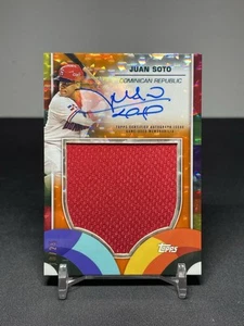 2023 Topps World Baseball Classic WBC Juan Soto Auto Jersey Patch Orange #/25 SP - Bild 1 von 2