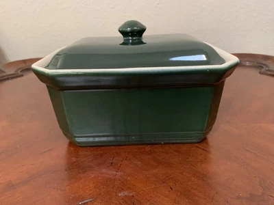 Cazuela cubierta octogonal verde Emile Henry 1 qt Francia # 58,91 Foto 1 de 4
