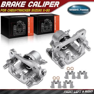 2x Front Left & Right Brake Caliper with Bracket for Chevy Tracker Suzuki X-90 - Image 1 of 4