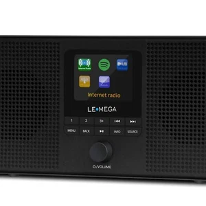 Compact WiFi Internet Radio with Stereo Sound & Spotify - Black, Portable Design - Bild 1 von 1