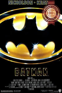 BATMAN 1989 80s ORIGINAL CLASSIC RETRO MOVIE JACK NICHOLSON PRINT PREMIUM POSTER - Picture 1 of 6