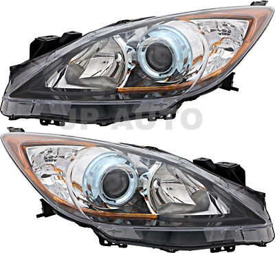 For 2012-2013 Mazda 3 Headlight Halogen Set Driver and Passenger Side - Imagem 1 de 4