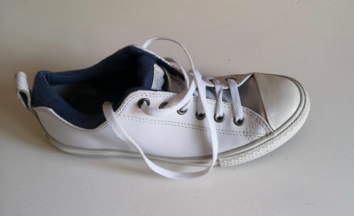 SCARPE DA GINNASTICA DONNA CONVERSE ALL STAR BASSE IN PELLE TAGLIA 4