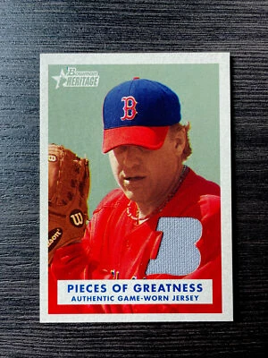 Curt Schilling Bowman Heritage Pieces Of Greatness Game Worn Road Jersey Card🔥 - Image 1 of 2