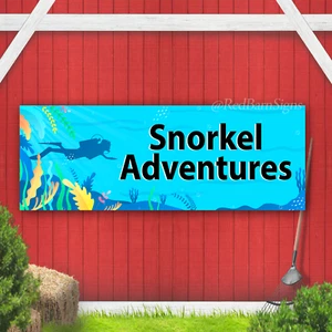 Snorkel Adventures Indoor Outdoor Indoor Outdoor Vinyl Banner Design - Picture 1 of 1