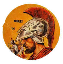 1966 Figurita Crack Argentina Card Disc Pog Achilles Trojan War Greatest Warrior