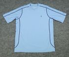 Coolibar Shirt Mens Large Blue Hightide Short Sleeve Swim UPF 50+ Pool Beach