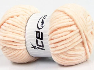 4-Skein Lot Chenille Baby Yarn medium 4x100g/120m Light Salmon alt - Picture 1 of 4