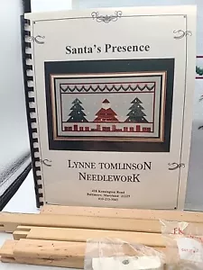 LILY TOMLINSON 'SANTA'S PRESENCE' CROSS STITCH - VINTAGE-CHART LEAFLET 1996 KIT - Picture 1 of 13