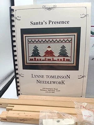 LILY TOMLINSON 'SANTA'S PRESENCE' CROSS STITCH - VINTAGE-CHART LEAFLET 1996 KIT - Image 1 of 4