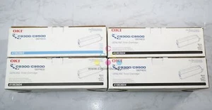 4 New OEM Oki C9300/C9500 Series Cyan & Black CKKK Toners 41963603, 41963604 - Picture 1 of 6