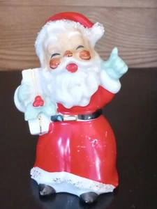 Vintage 50er MCM Spaghetti Borte Santa Shaker Weihnachten Keramik Figur rar - Bild 1 von 7