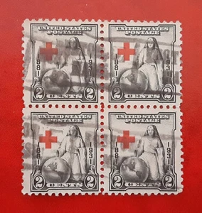 US 1931 2c Used Block Scott 702 BOSTON MASS. Roll-On Box Cancel VF/XF 2966 - Picture 1 of 2