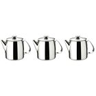 3 Pieces Small Travel Kettle with Handle Teapot Stainless Steel Office