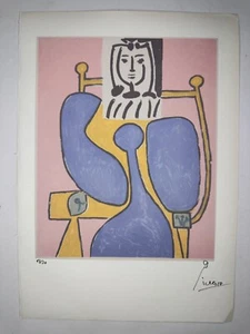 PABLO PICASSO Original Vintage Art Print Lithograph Signed Limited with COA - Picture 1 of 3