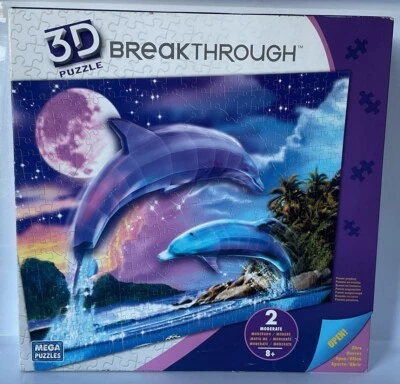 Breakthrough Level Two Dolphins Puzzle by Mega Puzzles New /Bags Sealed 250+ - image 1 of 4
