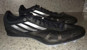 ADIDAS Arriba 4 Black Silver Distance Track & Field Spikes Shoes NEW Mens Sz 13 - Picture 1 of 5