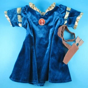 Build A Bear BABW Disney Princess Brave Merida Bluish Velvet Dress Costume - Bild 1 von 11