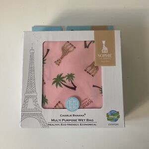 Charlie Banana Multi Purpose Wet Bag Pink Palm Trees Girafe- NEW