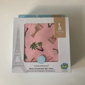 Charlie Banana Multi Purpose Wet Bag Pink Palm Trees Girafe- NEW - Picture 1 of 9