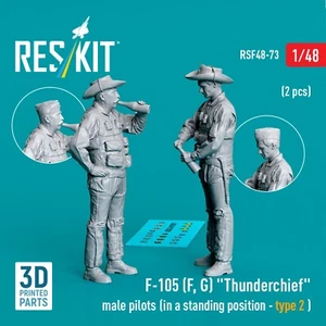 F-105 (F, G) Thunderchief male pilots (in a standing position - type2) 2pcs 1:48 - Picture 1 of 3