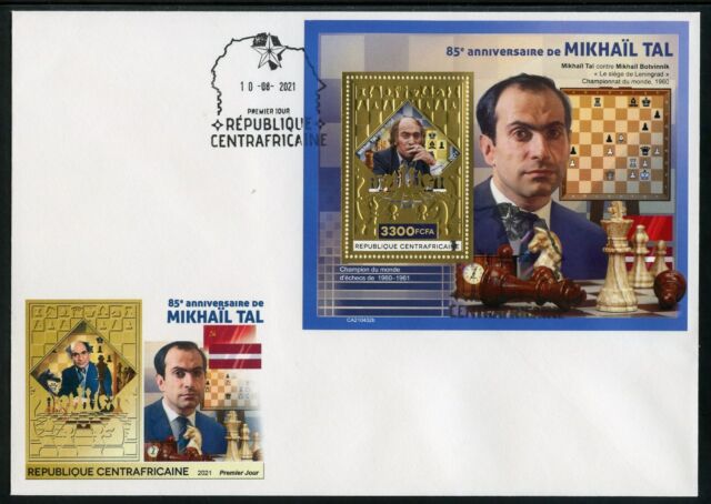 St Thomas - 2021 Chess Champ Vladimir Kramnik - Souvenir Sheet  ST210431b-gold