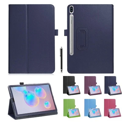 Case For Samsung Galaxy Tab S6 10.5 in T860 T865 Leather Folio Flip Tablet Cover - Image 1 of 4