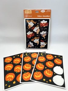 Hallmark Heartline Halloween Stickers 1 Pack & 3 Sheets Ghosts & Pumpkins BOO! - Picture 1 of 8