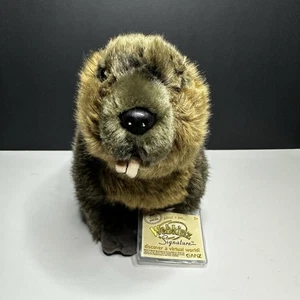 Peluche con etiquetas TODA Webkinz Signature marrón oscuro castor 18"" WKS1027 - Imagen 1 de 9