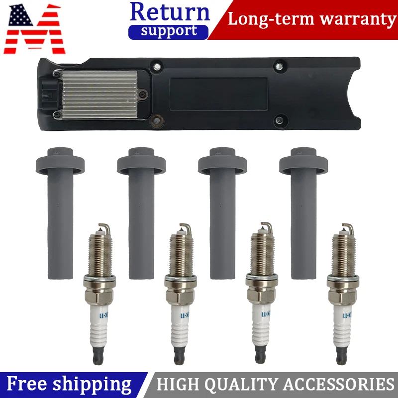 Ignition Coils & Spark Plugs For Chevy Cobalt 2005-2007 Saturn Ion 2003-06 2.2L - Imagem 1 de 4
