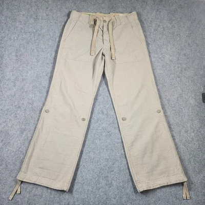 Calça Gap Industrial Masculina Média Listra de Nogueira Cordão 2007 Vintage - Imagem 1 de 4