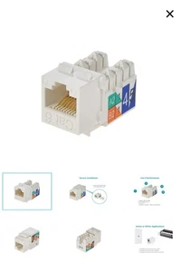 67x Monoprice Cat6 Keystone Jacks 5384 + 10 Shielded RJ45 Connectors Bulk Lot - Picture 1 of 3