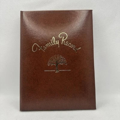 VTG Family Record Genealogy Notebook Family Tree Keepsake Weddings Baby Shower - Image 1 of 4