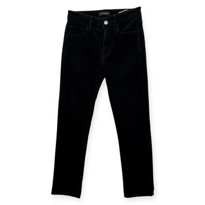 Pantalones de pana Club Monaco para mujer 24 tiro alto ajustados negros suaves ligeros Foto 1 de 4