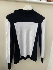 Top tejido con cremallera blanco y negro Balmain x H&M talla 10 - Imagen 1 de 5