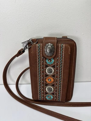 Montana West Crossbody Phone Purse Wallet Southwestern Style Bling - Image 1 of 4
