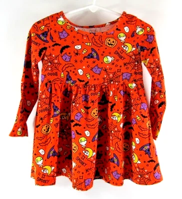 Vestido de Halloween The Children's Place Niñas Naranja Manga Larga Talla 18-24M Foto 1 de 3